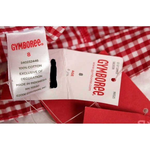 NEW 2007 Gymboree Strawberry Farms Red Gingham Shorts Bermuda Summer sz 8 Walkin - Picture 6 of 6
